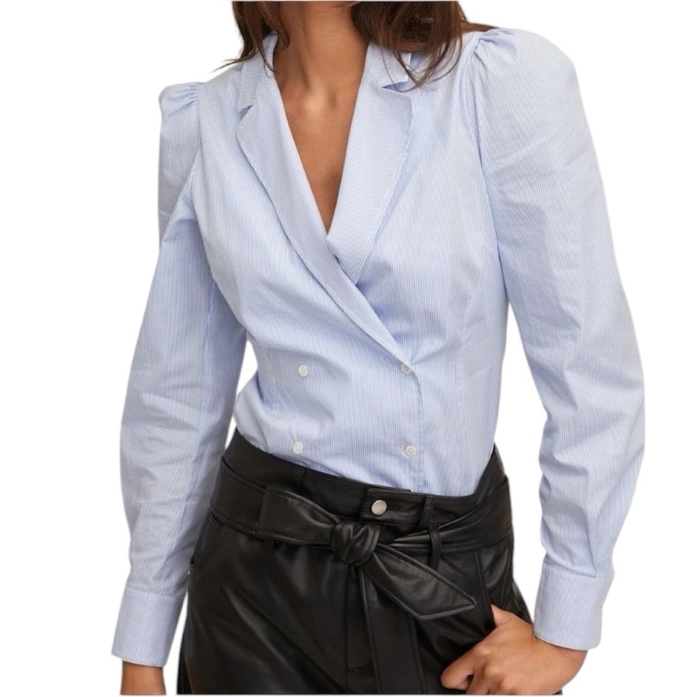 Marissa Webb | Women’s Blue White Hadley Top Size Small